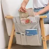 Aufbewahrungsboxen Leinwand Sofa Armlehnen Organizer 3 Farben Anti-Schlupf-Bücherbeutel mit 4 Taschen Stuhl Sundies Taschenhalter hängen