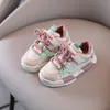 Athletic Outdoor Children Fresh Mesh Shoes Pink Girls Sneakers Spring Fashion Barn Gray Boys Casual Flat Heel Student F01221 230825