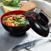 Bowls Salad Containers Lids Miso Bowl Small Soup Multi-function Rice Lidded Noodle Plastic Serving Household