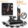 Electric Shavers Beautous 5 in 1 Hair Trimmer For Men Shaver Body Trimmers Clippers Cordless Beard Razor Grooming Mustache Kit 230825