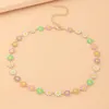 Chains Daisy Necklace For Women Charming And Cute Girls Korean Sweet Colorful Flower Short Wedding Bride Jewelry Gift