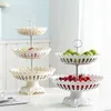 Gerechten Borden Servies 3 Lagen Keuken Fruitschaal Stand Creatieve Scandinavische Stijl Snack Dessertbord Voor Bruiloft Buffet Party 230825