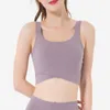 Lu printemps été soutien-gorge de sport femmes nu brossé maigre haute résistance résistant aux chocs rassemblé Fitness