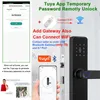 RAYKUBE serrure de porte biométrique à empreintes digitales K7 Pro + noir serrure intelligente Tuya App déverrouillage à distance serrure sans clé serrure de porte électronique HKD230824