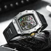 腕時計Guanqin Automical Watch Top Brand Luxury Calendar Week Month Chronograph316Lステンレス鋼スポーツ防水230825