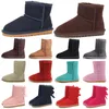 Femmes Bottines Neige Ugges Uggitys Bottes Bottes UGGLI Designer Baskets Cheville Courte Chaussures D'hiver Triple Noir Châtaigne Marine sur le genou Classique Femmes Dames Filles