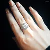 Cluster Rings ZHOUYANG Top Quality Big Gem Ring Rose Gold Color Made With Genuine Austrian Crystals Full Sizes ZYR300 ZYR301