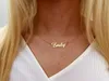 Collane con ciondolo Collana con nome personalizzato Collana in acciaio inossidabile Lettera Girocollo in oro Targhetta personalizzata Regalo per uomo Donna 230825