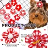 Katzenkostüme, 1020 Stück, Blumen-Hundehaarschleife, roter Stil, Valentinstag, dekorieren Sie Schleife mit Gummibändern für kleine Welpen, Zubehör 230825