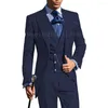 Costumes pour hommes sur mesure 3 pièces homme coupe ajustée élégant classique formel hommes tenue de marié costume (Blazer gilet pantalon) Terno Masculino