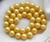 Chains Large Quantity Of 10-11mm Natural South China Sea Genuine Gold Pearl Necklace 18ich