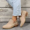 Low 2022 Ankle for Heel Women Pointed Boots Handmade Spring Autumn Women's Shoes T230824 77be 's