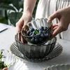 Bowls Creative Phnom Penh Glass Bowl Plate Fruit Luxury Nordic Style Inhemska restaurangdekorativa bordsredskap