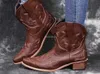 Frauen Cowboy Boots Knöchel Winter lässig Western Herbst Snake Leder Cowgirl Booties Kurzkosaken Botas High Heels Schuhe T230824 704