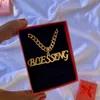 Hangertjeskettingen Dikke kralenketting Aangepaste naamketting Gepersonaliseerde sieraden Roestvrij staal Afneembaar Voor Dames Heren Feestcadeaus 230825