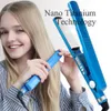 Alisadores de cabelo Nano Straightener Plate Flat Iron Curler Pro 450F 1/4 Alisamento Ferros Estilo Ferramenta 230825