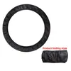 Steering Wheel Covers No Inner Ring Fiber Leather Embossed Corrugated Elastic Cover Accessories For Vehicles Auto Interior Accessory