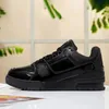 Designer herr tränare sneaker virgil casual skor kalvskinn läder abloh svart vit grön röd blå präglad läder överlägg plattform utomhus promenad sneakers