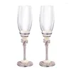 Wijnglazen 2 stks/set Kristal Champagne Glas Emaille Beker Liefhebbers Kopjes Bruiloft Drinkglazen Voor Feestdecoratie Geschenkdoos