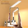 LED Double Head Desk Lamp Dimmable Touch Table Lamp With Alarm Clock Eye Protection USB Light for Student Night Reading HKD230824