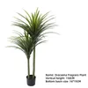 Decorative Flowers 150cm Large Artificial Dracaena Potted Plant Fake Plastic Palm Leaves Cycas Tropical Tree Bonsai For Home Garden Wedding