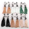 Dangle Earrings Fashion Handmake Paved Pearl Mini Glass Crystal Tassel Earring