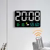 Rectangle LED Oversize Screen Alarm Clock Temperature Humidity Week Date Digital Display Wall Clock Days Countdown Timing Clocks HKD230825 HKD230825