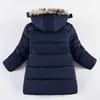 Manteau d'automne et d'hiver épais et chaud pour enfants, nouvelle mode, lettre à capuche, fermeture éclair, manteau pour garçons de 5 6 7 8 9 10 ans, vêtements d'extérieur pour enfants x0825