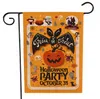 Bandiere da giardino di Halloween Stampa fronte-retro Zucca Streghe Bandiere da giardino in lino da appendere all'aperto Decorazioni per feste di Halloween SN4450