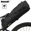 Cestos Sacos Rhinowalk Bicicleta Saddle Bag À Prova D 'Água MTB Road Bicicleta 13L Grande Capacidade Ciclismo Bag Foldabe Tail Rear Bag Tronco Acessórios 230824