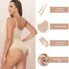 Cintura barriga shaper bodysuits shapewear corpo magro lalamelon suavizar virilha aberta alças ajustáveis ternos controle levantamento de bunda 230825