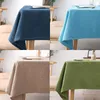 Nappe de table Nappe en tissu de couleur pure Coton et lin chinois pour épaissir la nappe de vent contractée-Ling230 230824