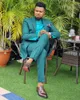 Men's Suits Green Full Blazer Luxury Man Jackets Wedding Groom Elegant Dress Slim Fit 2 Pieces Designer Clothing Men Tuxedo