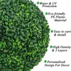 زهول الأزهار الخضراء الخشب الاصطناعي الكرة توبريس UV مقاومة ميلان العشب النباتات الكرات الزخرفية للحديقة المنزل ديكور الشرفة في الهواء الطلق 230824