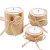 Romantic Party Craft Candlestick Wooden Candle Holder Set Home Decor with Rope Gift Office Atmosphere Wedding Decoration HKD230825