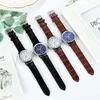 Wristwatches Fashion Casual Blue Light Glass Watch For Men With Three Eyelids And Timing Quartz Reloj Hombre