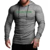 Magliette da uomo Rinning Bodybuilding con cappuccio Sporting Casual Pullover semplici Maglioni a maniche lunghe larghi slim Camicia autunnale