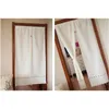 Curtain 1Pc Pastoral Style Embroidered Flower Cloth Door Curtains For Bedroom Beige Partition 85cm Width X 150cm Height 230824
