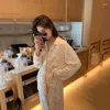 Women's Sleepwear Kawaii Clothes Printing Pajamas For Women Two Piece Sets Spring Long Sleeve Button Top Trousers Fashion Pjs