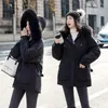 Dames Trenchcoats Winterjas Dames Koreaanse Stijl Vrouw Jas Warme Vrouwelijke Parka Met Capuchon Grote Bontkraag Mode Elegant 2023 Ropa De Mujer