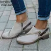 Buty w stylu kostki zamek błyskawiczny Kobiety kobiety Brytyjskie pu skórzane punkowe botki niskie kwadratowe obcasy masywne obuwie plus rozmiar 35-43 T230824 25 25