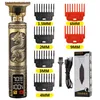 Electric Shavers USB Electric LCD Hair Clipper Trimmer All In One Gold Light Head Rechargeable Hair Clipper Oil Head Hair Carving Mark Razor 230824