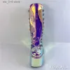 Сценический вал сапоги Purple Magic 12,5 см. Модные каблуки на каблуках Сексуальное стиль сексуальный модельный клуб моделей Angle Boots T230824 808