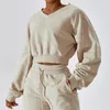 lu Frauen Zweiteiliges Set Pullover und Kurze Jogginghose Set Lässiges Herbst-Sweatshirt-Hosen-Trainingsanzug-Anzug-Outfit