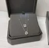 Цепи дизайнер классический роскошный ювелирный ожерелье для женщин с двойным поворотом в S925 стерлингового серебряного движения алмазов подарок воротнички