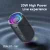 ZEALOT S61 Przenośny głośnik Bluetooth podwójna przepona bezprzewodowa subwoofer Wodoodporne urządzenie dźwiękowe na zewnątrz muzyka stereo HKD230825