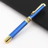 Fountain Pens Luxury Quality 7065 Blue Hollow Business Office Fountain Pen Student School School Siedziki