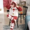 Women's Sleepwear Couple Pajamas Sets Warm Thick Flannel Plush Winter Pullover Pajama Cartoon Pig Hoodies Female Male Lovers