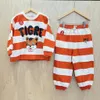 Kläder sätter koreanska baby tröja bebe varumärke tecknad tryckt söta kidflickor pojke tröjor långärmad t -skjorta barn leggings kläder 230825