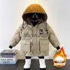 Daunenmantel Neue 30 Dicke Warme Jacke Winter Herbst Jungen Mädchen Mode Mit Kapuze Mäntel Große Kinder Kleidung Plus Samt Oberbekleidung 412 jahre x0825